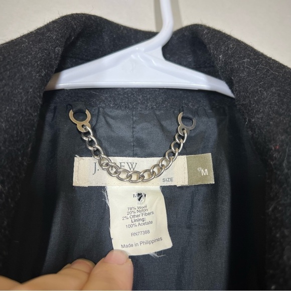 J Crew Wool Blend Double Breasted Peacoat Size Medium - Picture 9 of 10